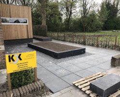 Aanleg bestrating en gazon in Gorredijk